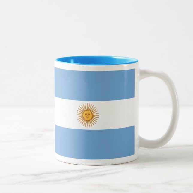 Bicolor Taza de la bandera de la Argentina (Derecha)