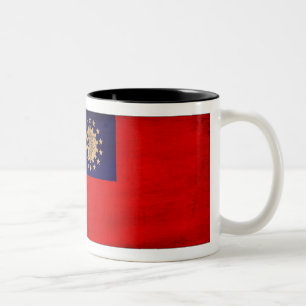 Bicolor Taza de la bandera de Myanmar