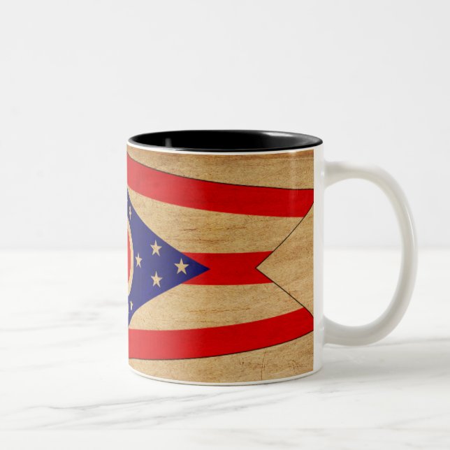 Bicolor Taza de la bandera de Ohio (Derecha)