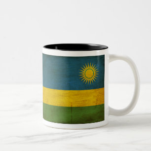 Bicolor Taza de la bandera de Rwanda