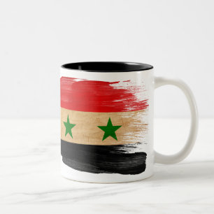 Bicolor Taza de la bandera de Siria