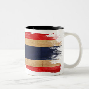 Bicolor Taza de la bandera de Tailandia