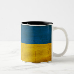 Bicolor Taza de la bandera de Ucrania