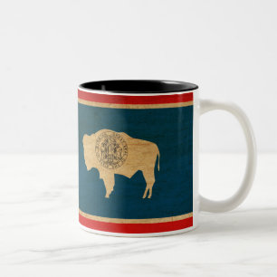 Bicolor Taza de la bandera de Wyoming