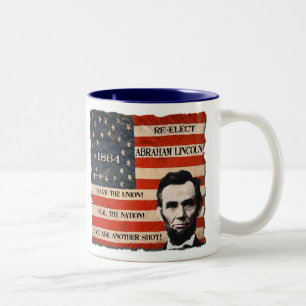 Bicolor Taza de la campaña de Abraham Lincoln