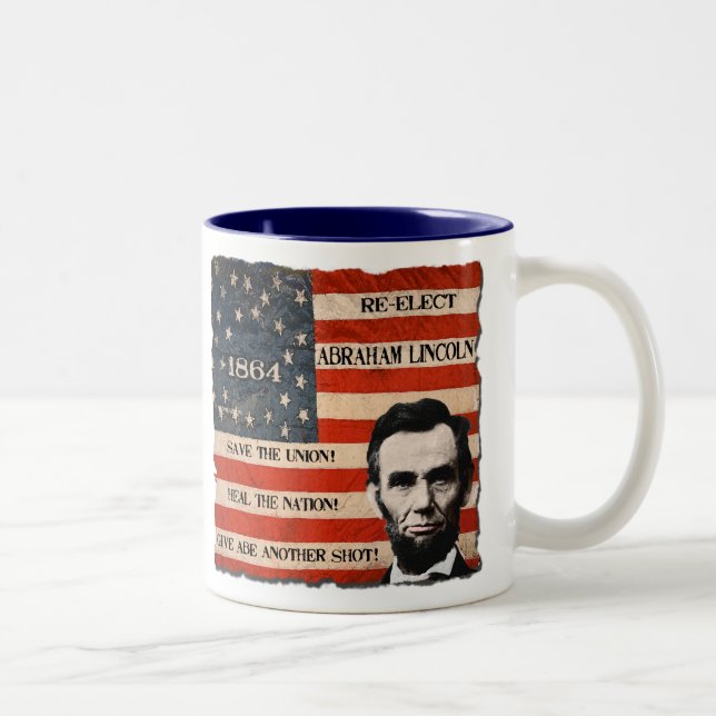 Bicolor Taza de la campaña de Abraham Lincoln (Derecha)