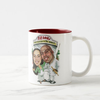 Bicolor Taza de la caricatura