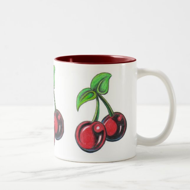 Bicolor taza de la cereza (Derecha)