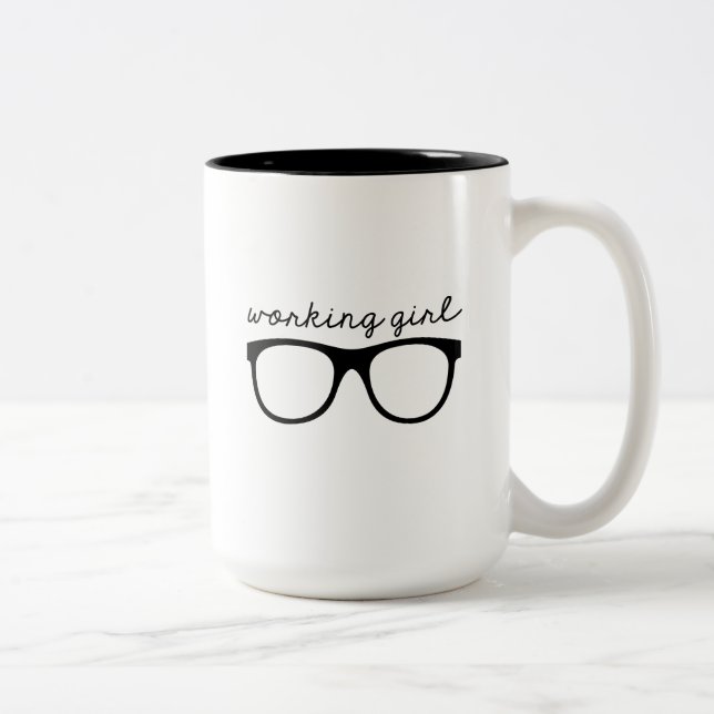 Bicolor Taza de la chica trabajadora (Derecha)