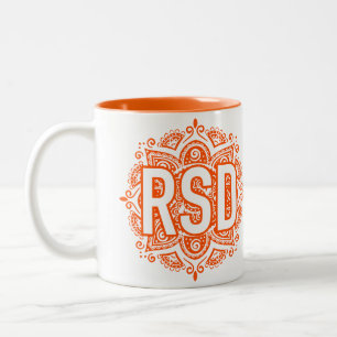 Bicolor Taza de la Cinta-Mandala de las hermanas de RSD