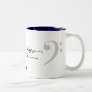 Bicolor Taza de la cita de la música