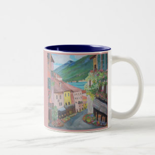 Bicolor Taza de la ciudad de Bellagio