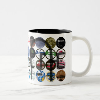 Bicolor Taza de la ciudad de la espátula vigésima