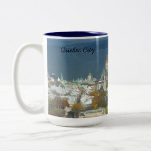 Bicolor Taza de la ciudad de Quebec
