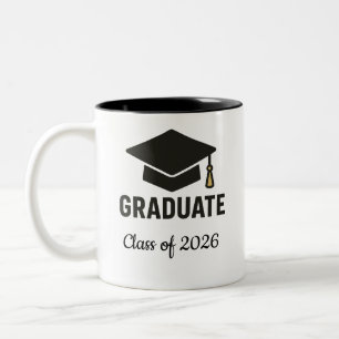Bicolor Taza de la clase de graduados Cap & Tassel 2026