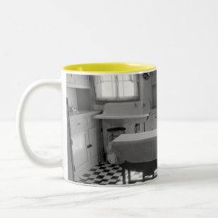 Bicolor Taza de la cocina de la granja de la Depresión-Er