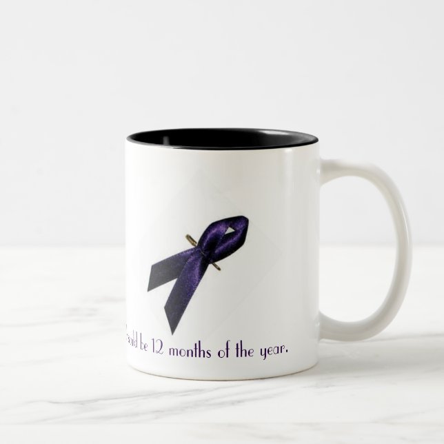Bicolor Taza de la conciencia del abuso nacional (Derecha)