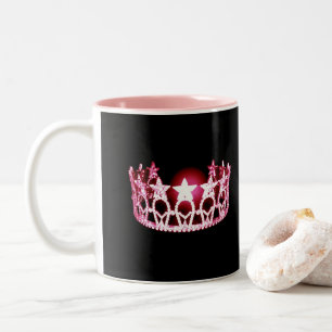 Bicolor Taza de la corona del rosa del estilo de la Srta.