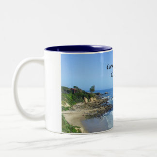 Bicolor Taza de la costa de Corona del Mar California