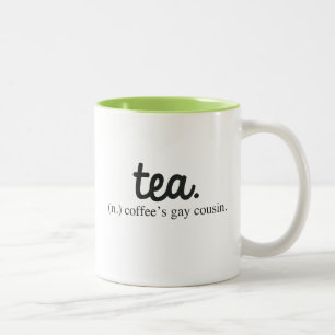 Bicolor Taza de la DEFINICIÓN del TÉ