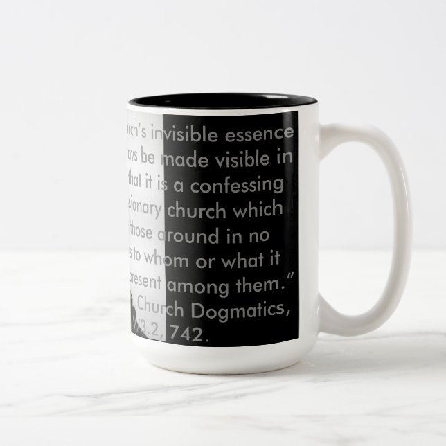Bicolor Taza de la eclesiología de Karl Barth (Derecha)