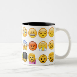 Bicolor Taza de la emoji