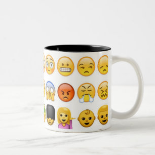 Bicolor Taza de la emoji