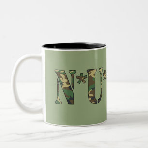 Bicolor Taza de la enfermera de Camo