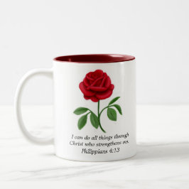 Bicolor Taza de la escritura de la biblia del 4:13 de los