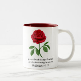 Bicolor Taza de la escritura de la biblia del 4:13 de los