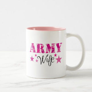 Bicolor Taza de la esposa del ejército