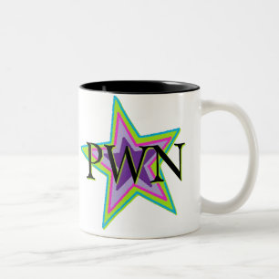 Bicolor Taza de la estrella de PWN