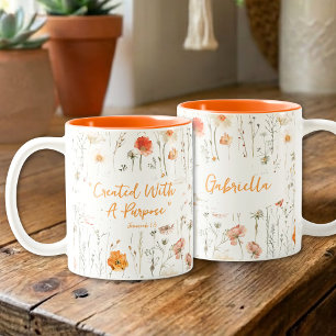 Bicolor Taza De La Fe Creada Con Un Propósito Inspirador