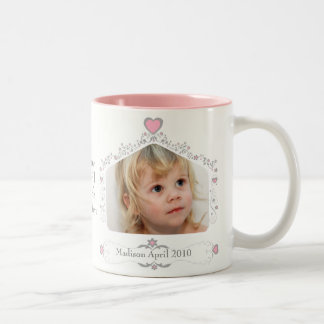 Bicolor Taza de la foto del personalizado y del texto del