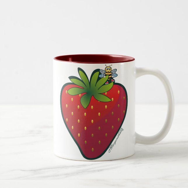 Bicolor Taza de la fresa (Derecha)