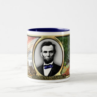 Bicolor Taza de la guerra civil de presidente Abraham