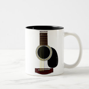 Bicolor taza de la guitarra acústica