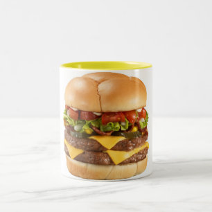 Bicolor Taza de la hamburguesa
