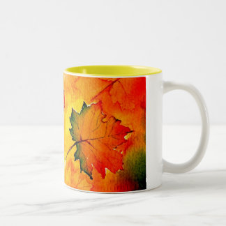 Bicolor taza de la hoja