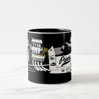 Bicolor Taza de la imagen del automóvil descubierto