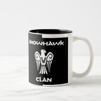 Bicolor Taza de la imagen doble del clan de Snowhawk