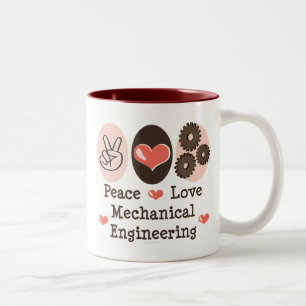Bicolor Taza de la ingeniería industrial del amor de la
