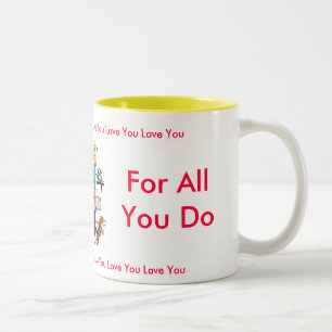 Bicolor Taza de la mamá de las gracias