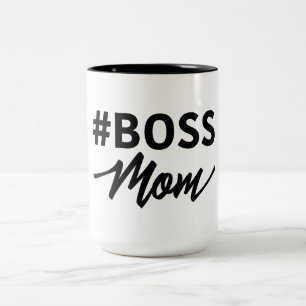 Bicolor Taza de la mamá de los #Boss. Mamá de Boss.