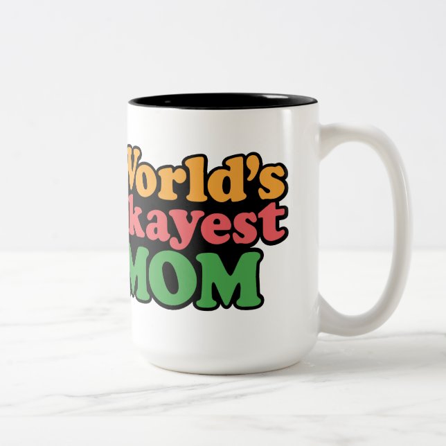 Bicolor Taza de la mamá de Okayest del mundo (Derecha)