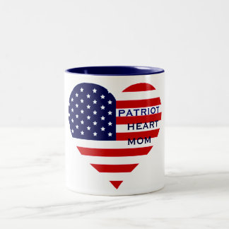 Bicolor Taza de la MAMÁ del CORAZÓN del PATRIOTA