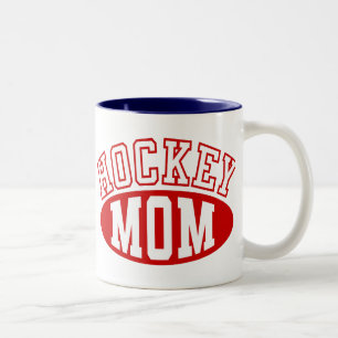 Bicolor Taza de la mamá del hockey