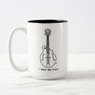 Bicolor Taza de la mandolina del F-Estilo