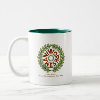 Bicolor Taza de la mano izquierda