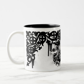 Bicolor Taza de la marfil de la muerte de la sangre de